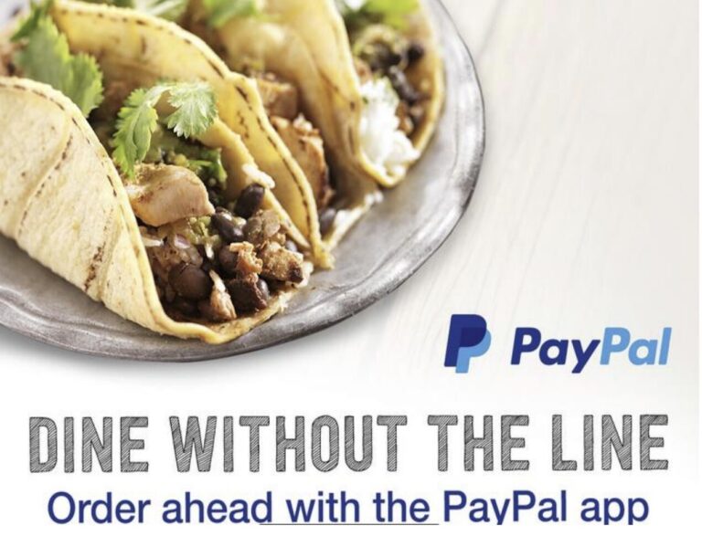 Dine Without the Line PayPal ad