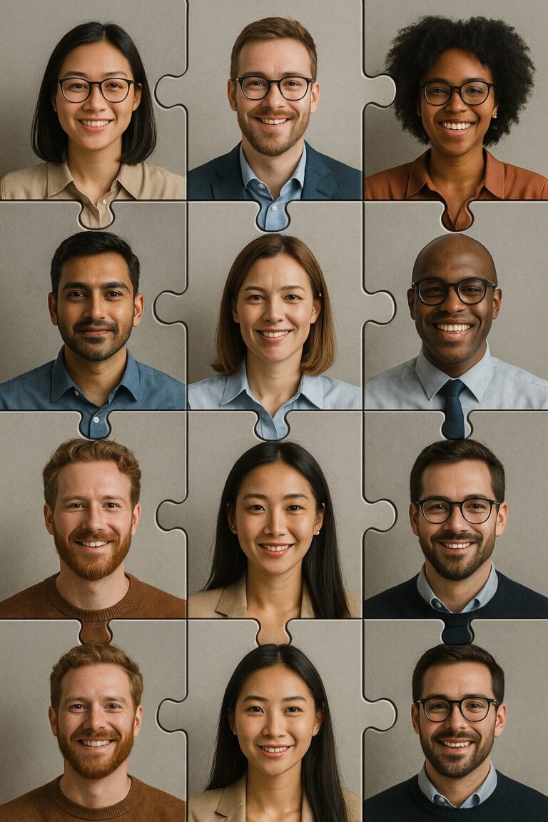 jigsaw of people's faces