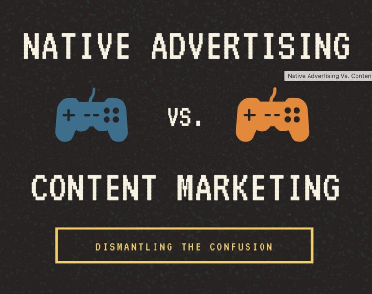 native advertising vs. content marketing text image